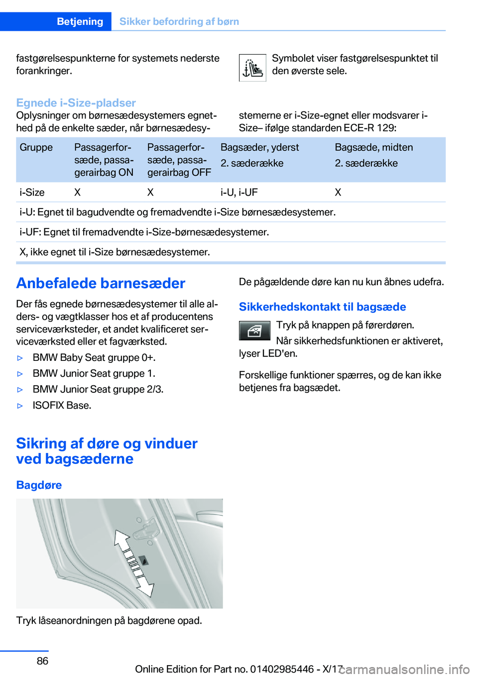 BMW X1 2018  InstruktionsbØger (in Danish) �f�a�s�t�g�