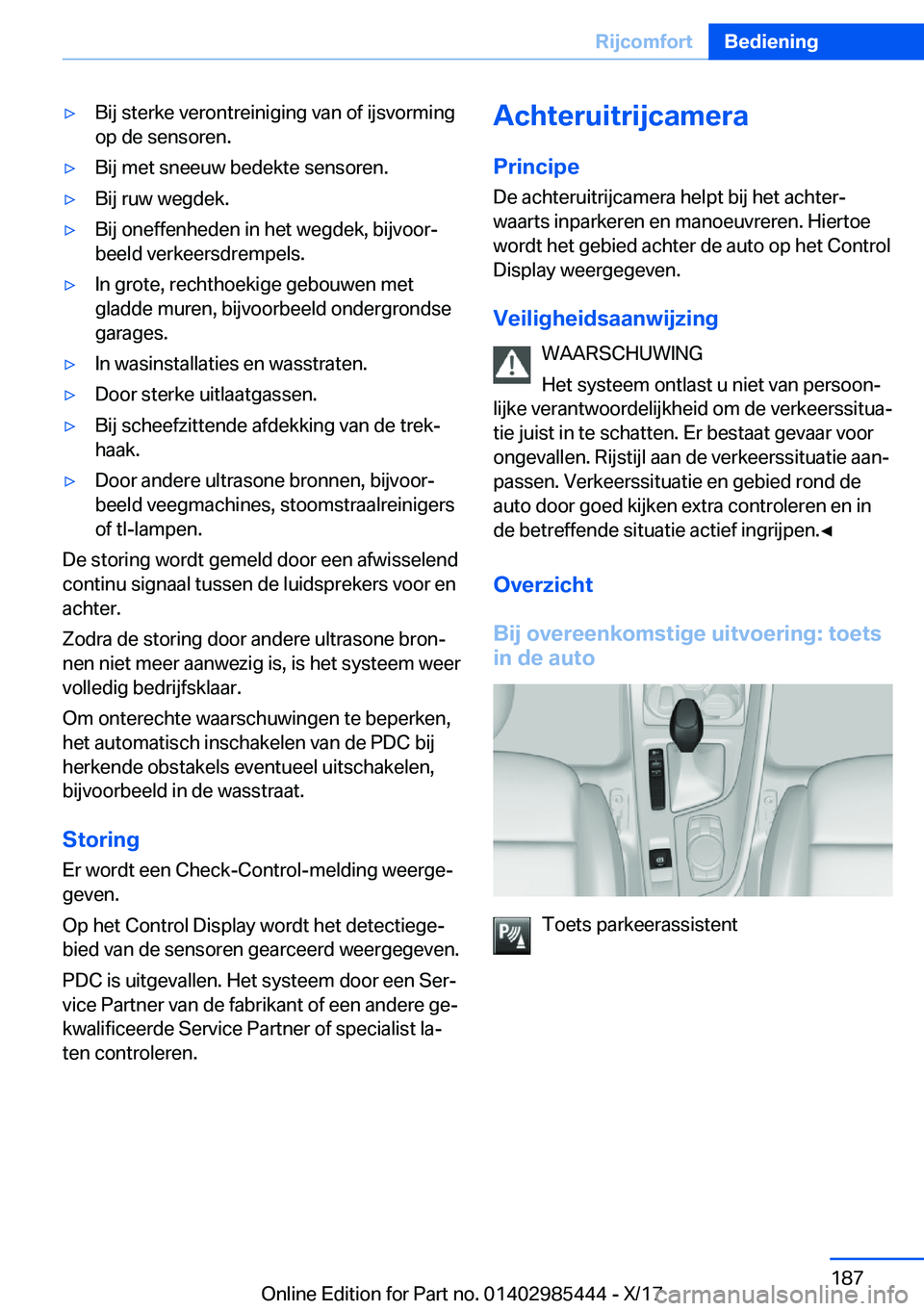 BMW X1 2018  Instructieboekjes (in Dutch) 'y�B�i�j� �s�t�e�r�k�e� �v�e�r�o�n�t�r�e�i�n�i�g�i�n�g� �v�a�n� �o�f� �i�j�s�v�o�r�m�i�n�g�o�p� �d�e� �s�e�n�s�o�r�e�n�.'y�B�i�j� �m�e�t� �s�n�e�e�u�w� �b�e�d�e�k�t�e� �s�e�n�s�o�r�e�n�.'y