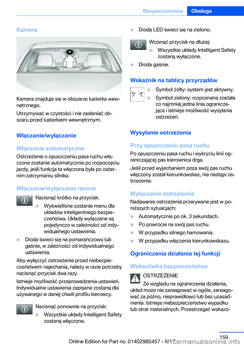 BMW X1 2018  Instrukcja obsługi (in Polish) �K�a�m�e�r�a
�K�a�m�e�r�a� �z�n�a�j�d�u�j�e� �s�i�