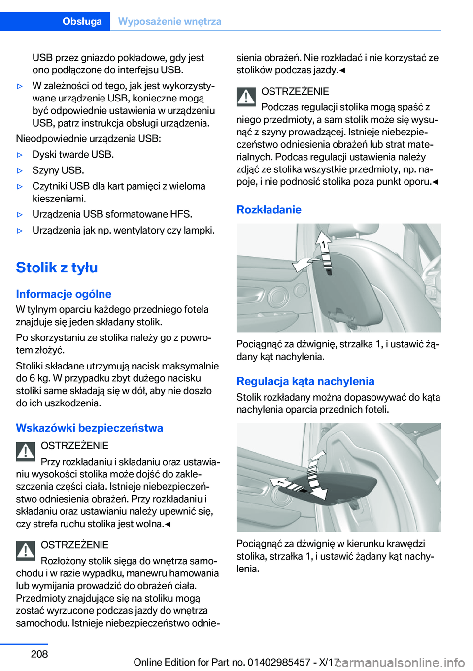 BMW X1 2018  Instrukcja obsługi (in Polish) �U�S�B� �p�r�z�e�z� �g�n�i�a�z�d�o� �p�o�k�ł�a�d�o�w�e�,� �g�d�y� �j�e�s�t
�o�n�o� �p�o�d�ł�