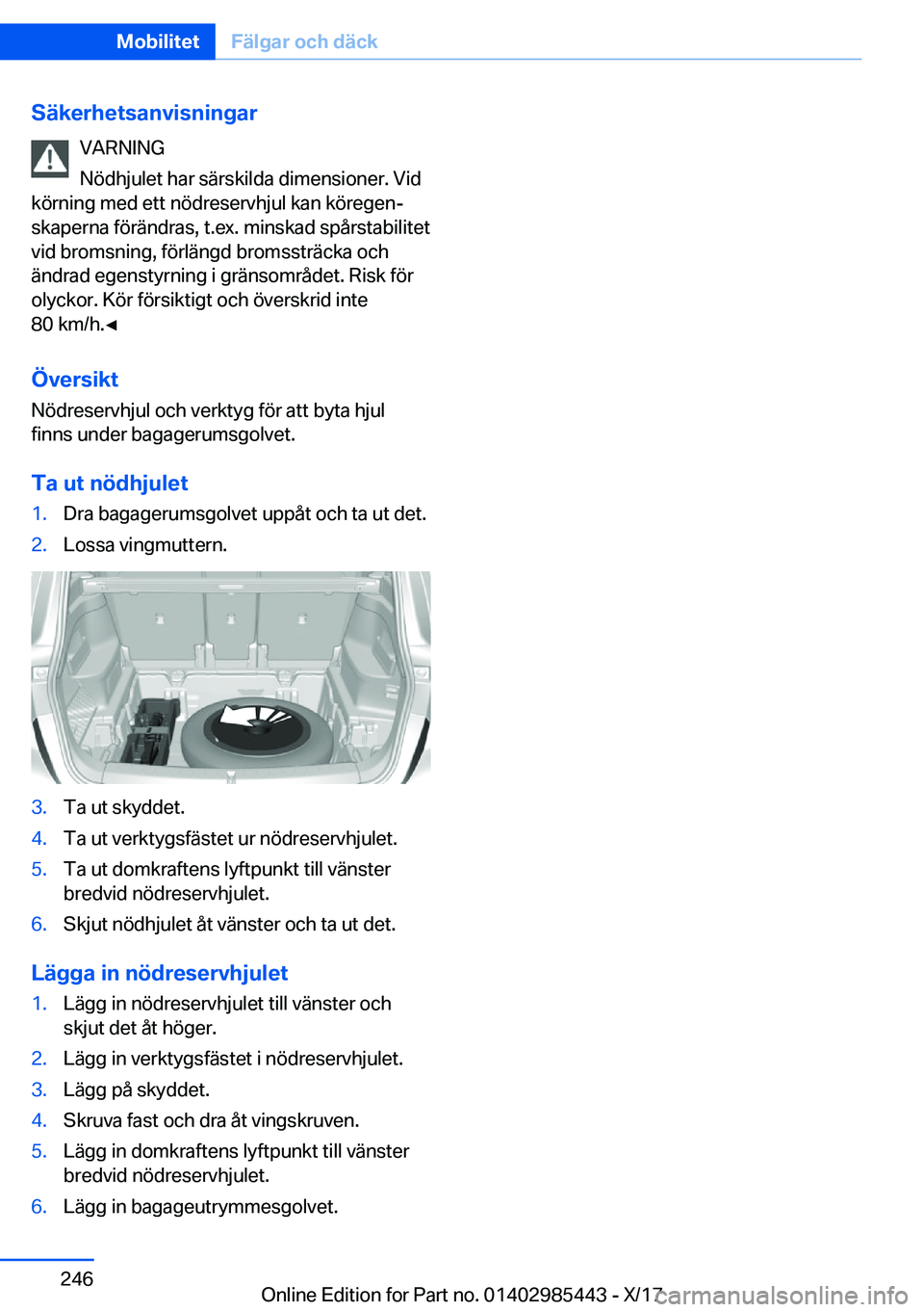 BMW X1 2018  InstruktionsbÖcker (in Swedish) �S�ä�k�e�r�h�e�t�s�a�n�v�i�s�n�i�n�g�a�r�V�A�R�N�I�N�G
�N�