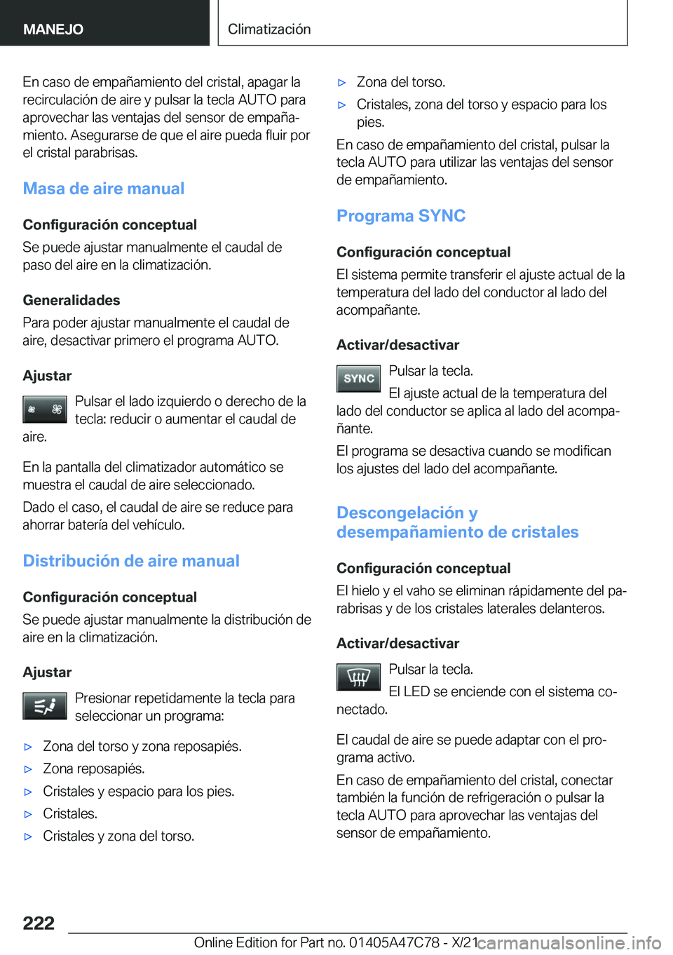 BMW X2 2022  Manuales de Empleo (in Spanish) �E�n��c�a�s�o��d�e��e�m�p�a�