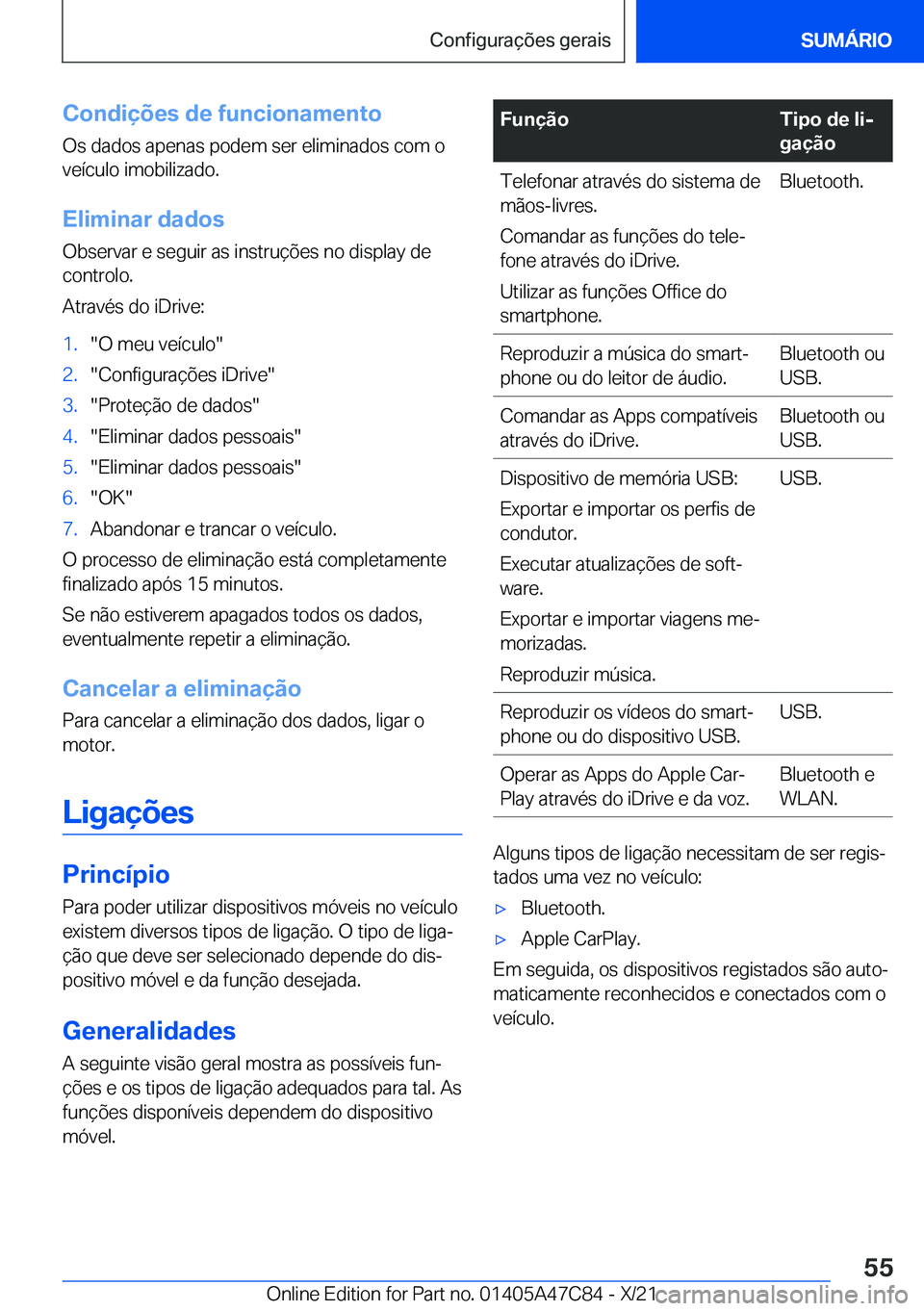 BMW X2 2022  Manual do condutor (in Portuguese) �C�o�n�d�i�