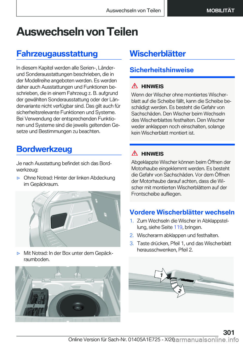 BMW X2 2021  Betriebsanleitungen (in German) �A�u�s�w�e�c�h�s�e�l�n��v�o�n��T�e�i�l�e�n�F�a�h�r�z�e�u�g�a�u�s�s�t�a�t�t�u�n�g
�I�n��d�i�e�s�e�m��K�a�p�i�t�e�l��w�e�r�d�e�n��a�l�l�e��S�e�r�i�e�n�-�,��L�