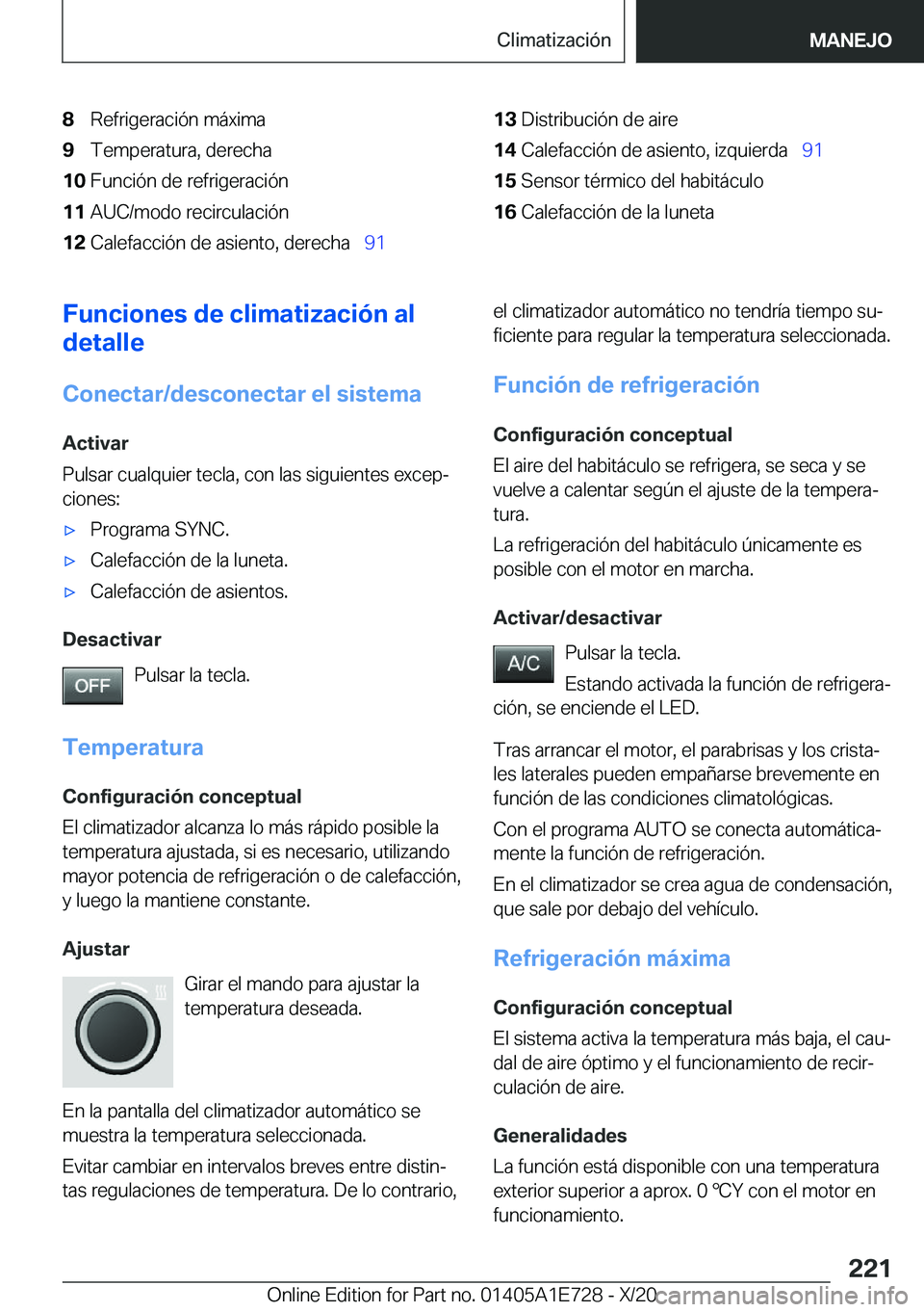 BMW X2 2021  Manuales de Empleo (in Spanish) �8�R�e�f�r�i�g�e�r�a�c�i�