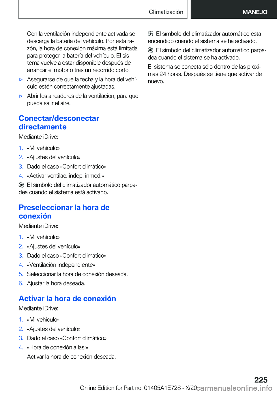 BMW X2 2021  Manuales de Empleo (in Spanish) �C�o�n��l�a��v�e�n�t�i�l�a�c�i�