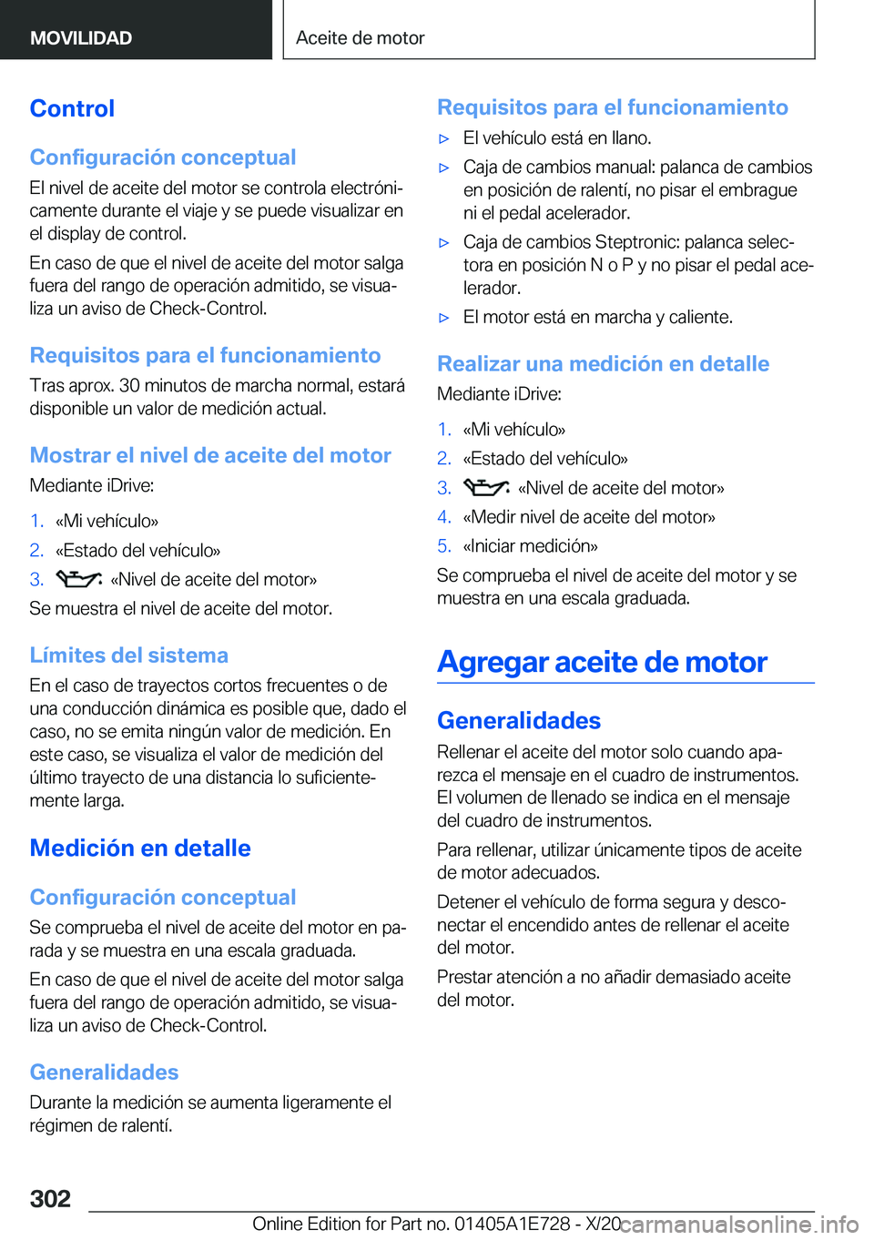 BMW X2 2021  Manuales de Empleo (in Spanish) �C�o�n�t�r�o�l
�C�o�n�f�i�g�u�r�a�c�i�
