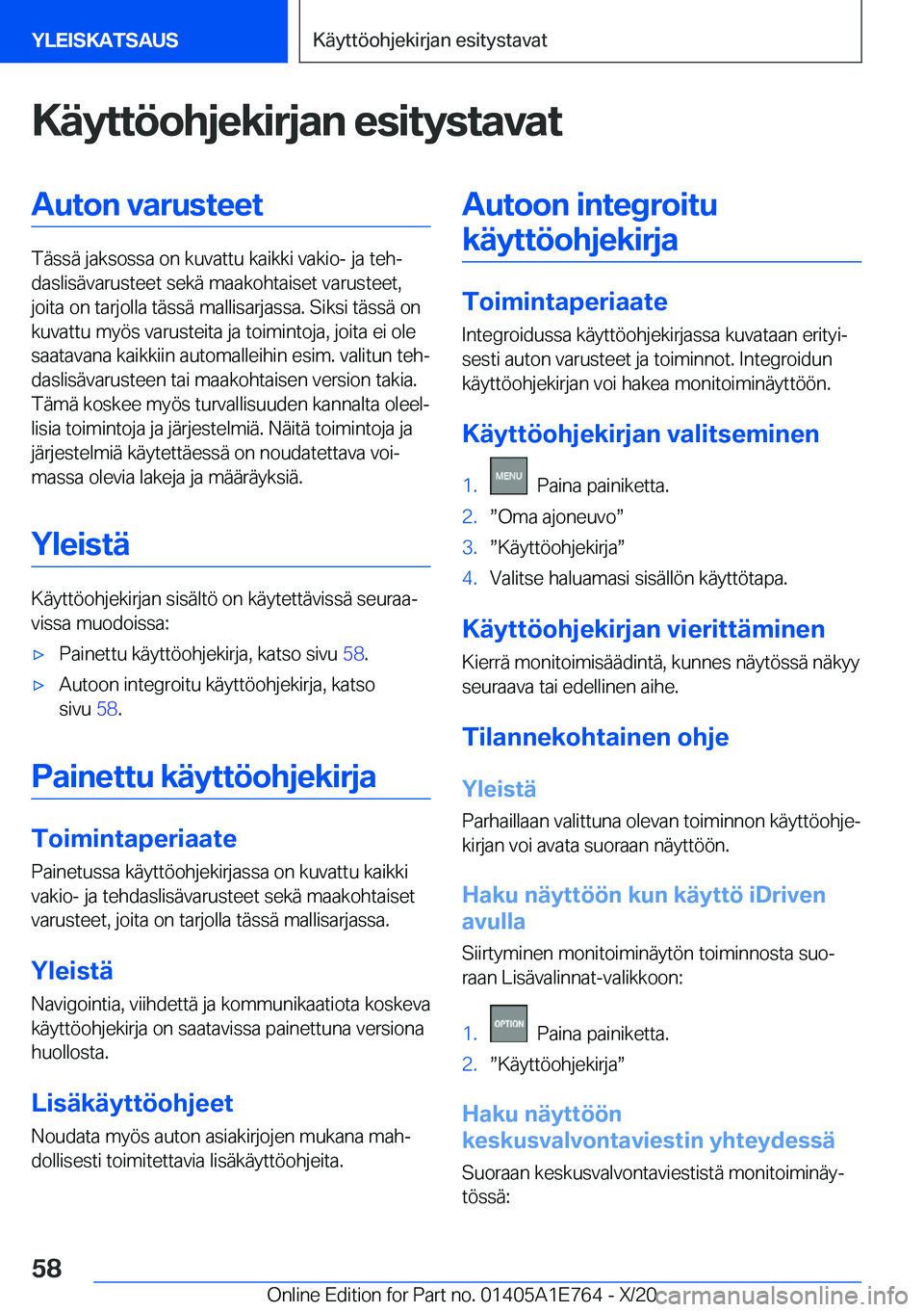 BMW X2 2021  Omistajan Käsikirja (in Finnish) �K�