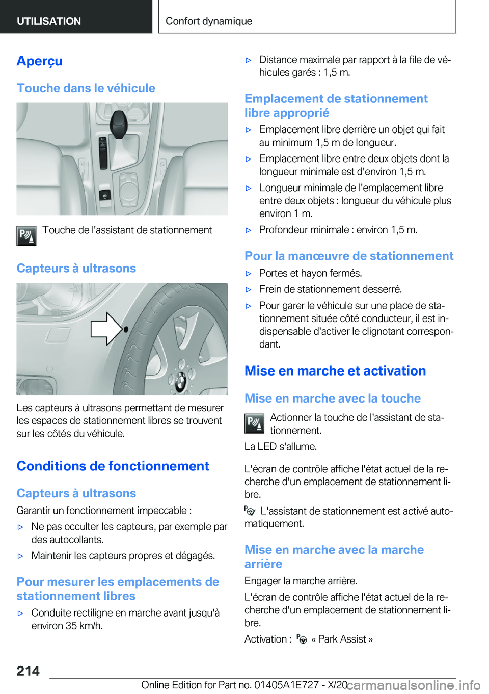 BMW X2 2021  Notices Demploi (in French) �A�p�e�r�ç�u
�T�o�u�c�h�e��d�a�n�s��l�e��v�é�h�i�c�u�l�e
�T�o�u�c�h�e��d�e��l�'�a�s�s�i�s�t�a�n�t��d�e��s�t�a�t�i�o�n�n�e�m�e�n�t
�C�a�p�t�e�u�r�s��