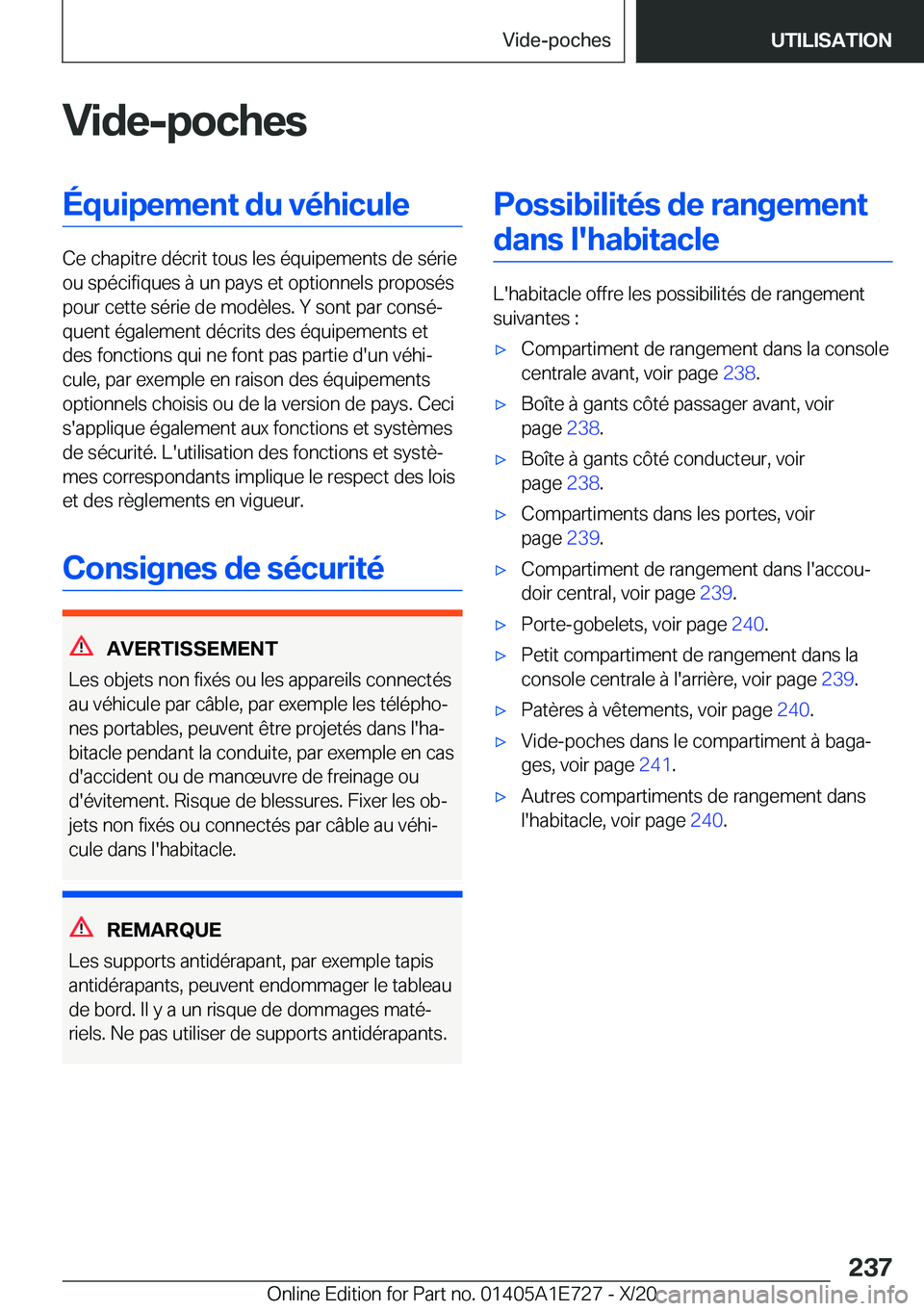 BMW X2 2021  Notices Demploi (in French) �V�i�d�e�-�p�o�c�h�e�s�
