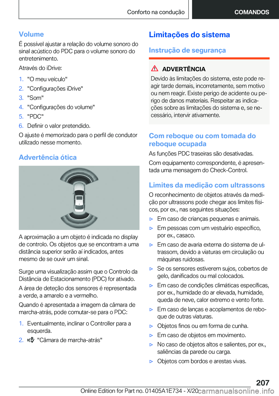BMW X2 2021  Manual do condutor (in Portuguese) �V�o�l�u�m�e�