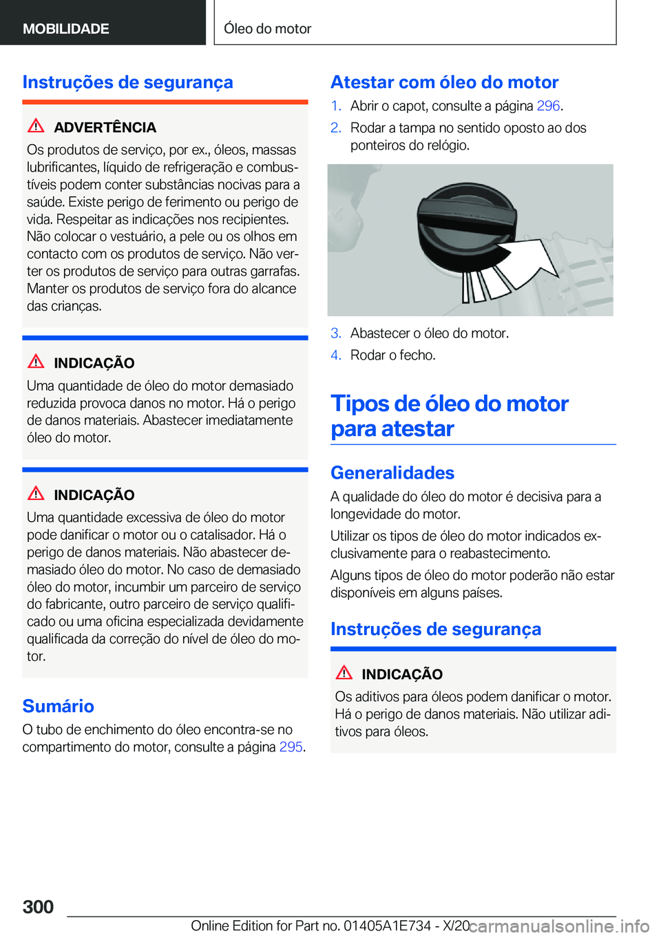 BMW X2 2021  Manual do condutor (in Portuguese) �I�n�s�t�r�u�