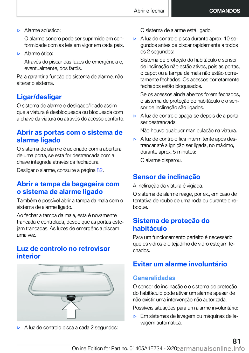 BMW X2 2021  Manual do condutor (in Portuguese) x A l a r m e  a c 