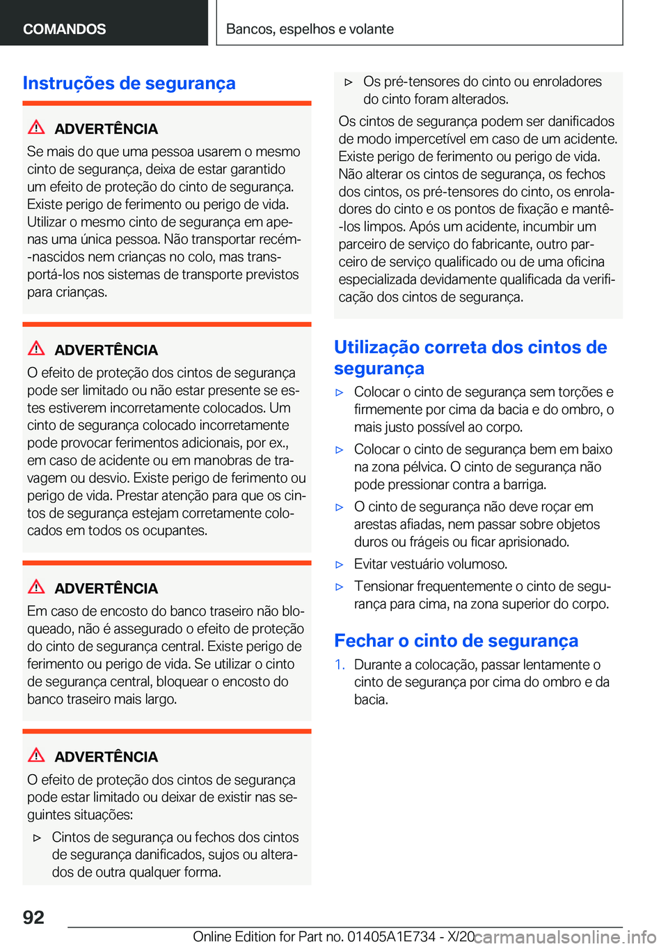 BMW X2 2021  Manual do condutor (in Portuguese)  I n s t r u 