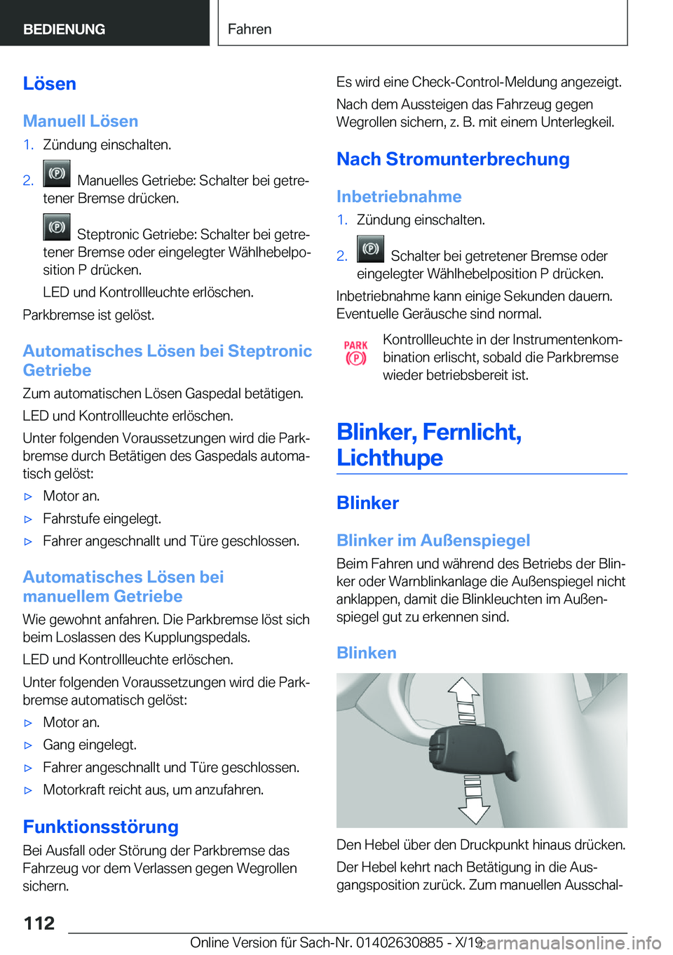 BMW X2 2020  Betriebsanleitungen (in German) �L�