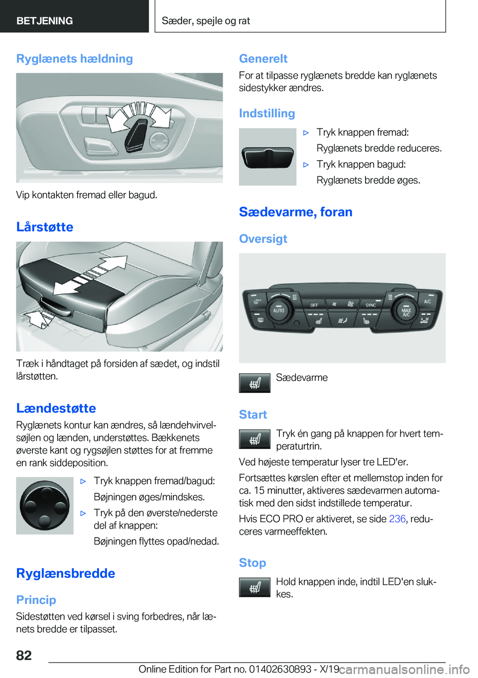 BMW X2 2020  InstruktionsbØger (in Danish) �R�y�g�l�æ�n�e�t�s��h�æ�l�d�n�i�n�g
�V�i�p��k�o�n�t�a�k�t�e�n��f�r�e�m�a�d��e�l�l�e�r��b�a�g�u�d�.�L�å�r�s�t�