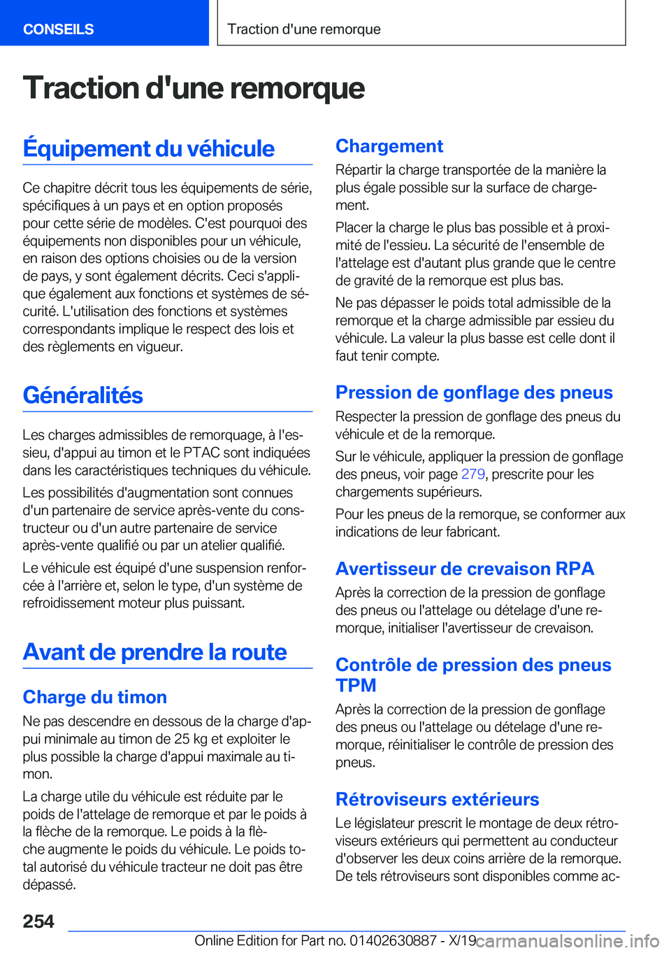 BMW X2 2020  Notices Demploi (in French) �T�r�a�c�t�i�o�n��d�'�u�n�e��r�e�m�o�r�q�u�e�