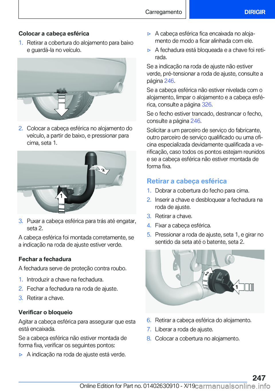 BMW X2 2020  Manual do condutor (in Portuguese) �C�o�l�o�c�a�r��a��c�a�b�e�