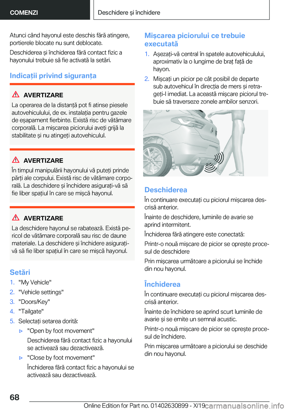 BMW X2 2020  Ghiduri De Utilizare (in Romanian) �A�t�u�n�c�i��c�