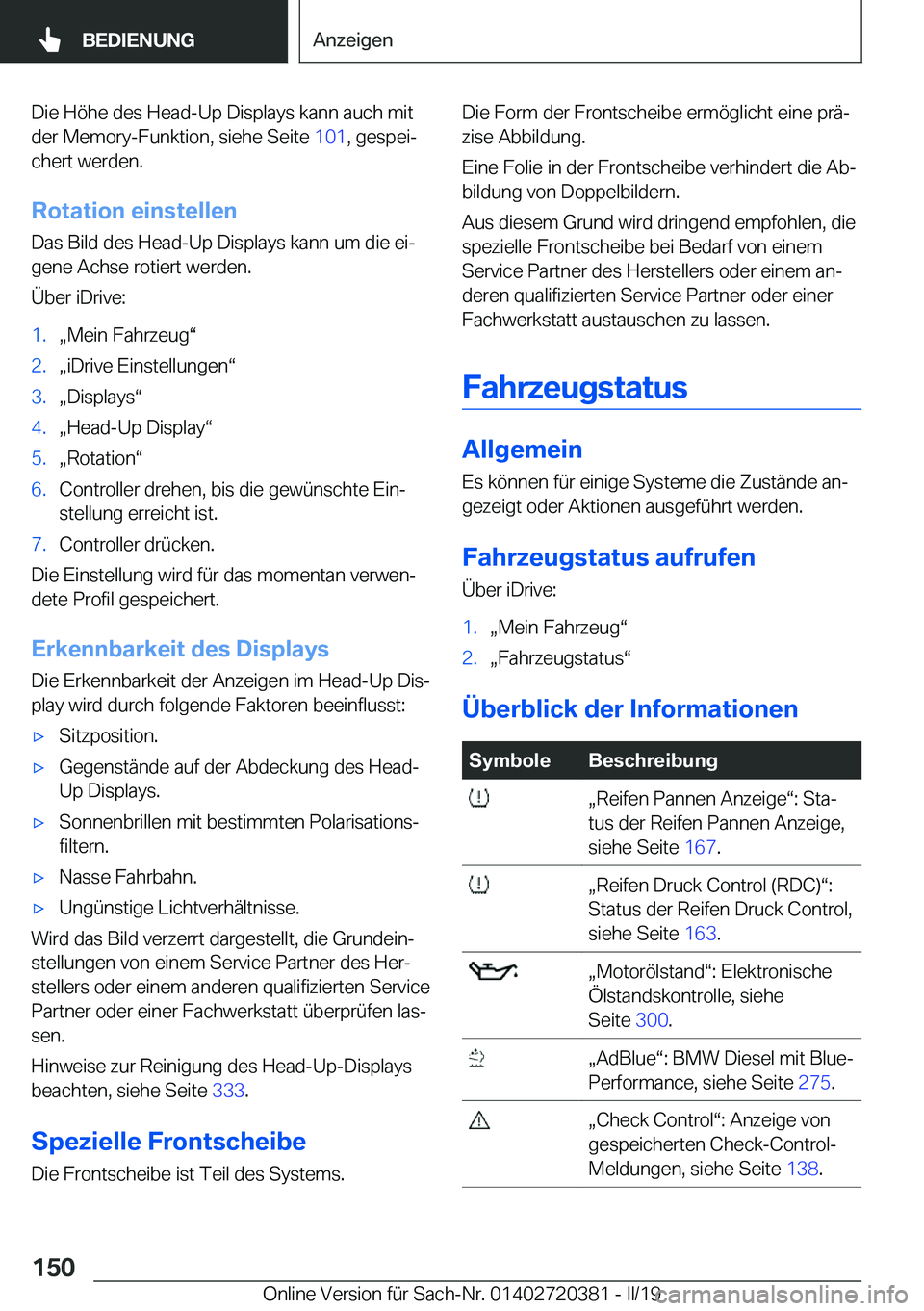 BMW X2 2019  Betriebsanleitungen (in German) �D�i�e��H�