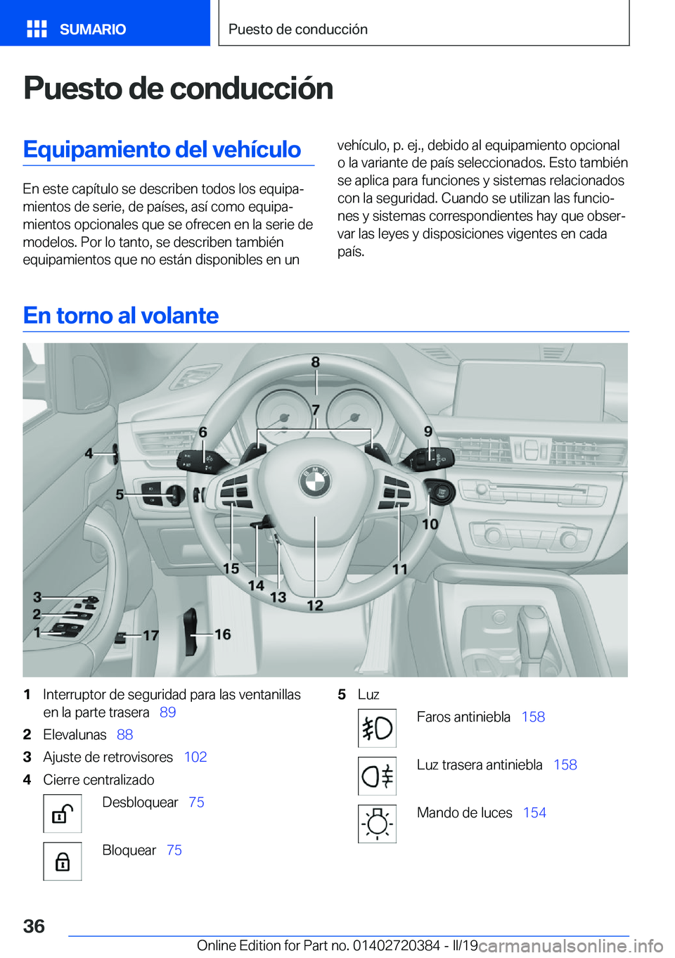 BMW X2 2019  Manuales de Empleo (in Spanish) �P�u�e�s�t�o��d�e��c�o�n�d�u�c�c�i�