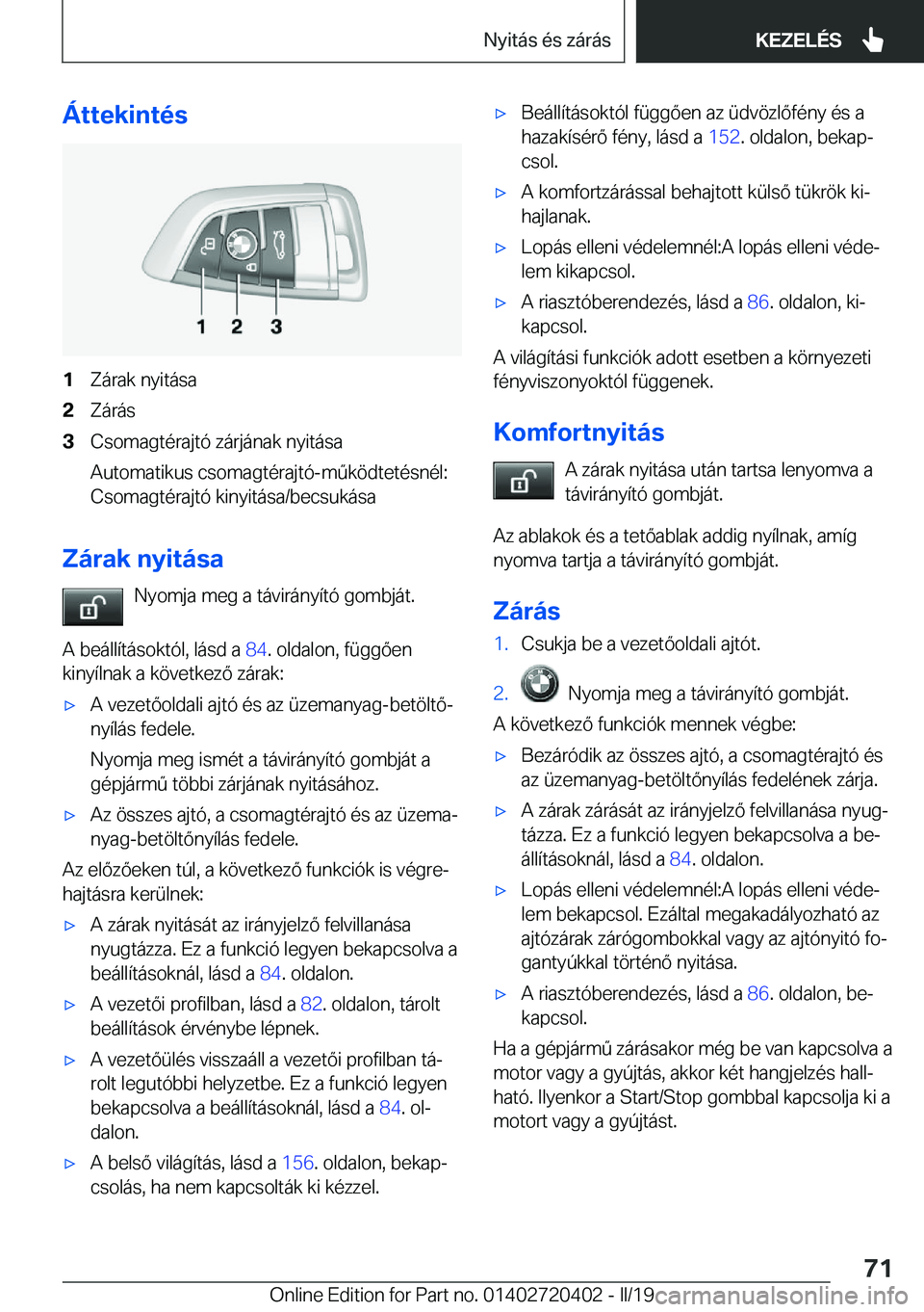 BMW X2 2019  Kezelési útmutató (in Hungarian) �