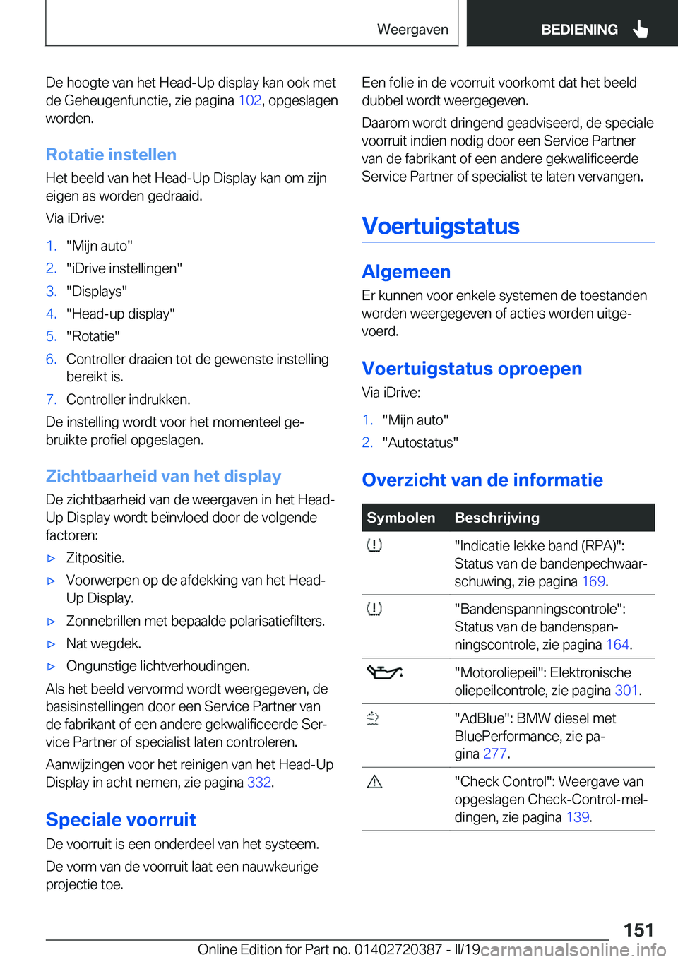 BMW X2 2019  Instructieboekjes (in Dutch) �D�e��h�o�o�g�t�e��v�a�n��h�e�t��H�e�a�d�-�U�p��d�i�s�p�l�a�y��k�a�n��o�o�k��m�e�t�d�e��G�e�h�e�u�g�e�n�f�u�n�c�t�i�e�,��z�i�e��p�a�g�i�n�a� �1�0�2�,��o�p�g�e�s�l�a�g�e�n
�w�o�r�d�e�n�.
�