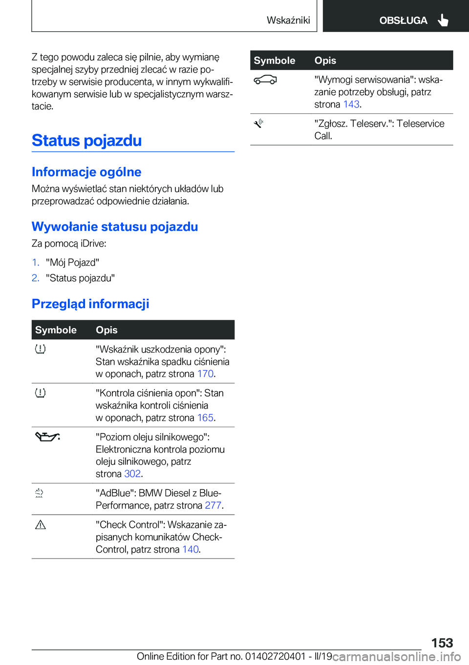BMW X2 2019  Instrukcja obsługi (in Polish) �Z��t�e�g�o��p�o�w�o�d�u��z�a�l�e�c�a��s�i�