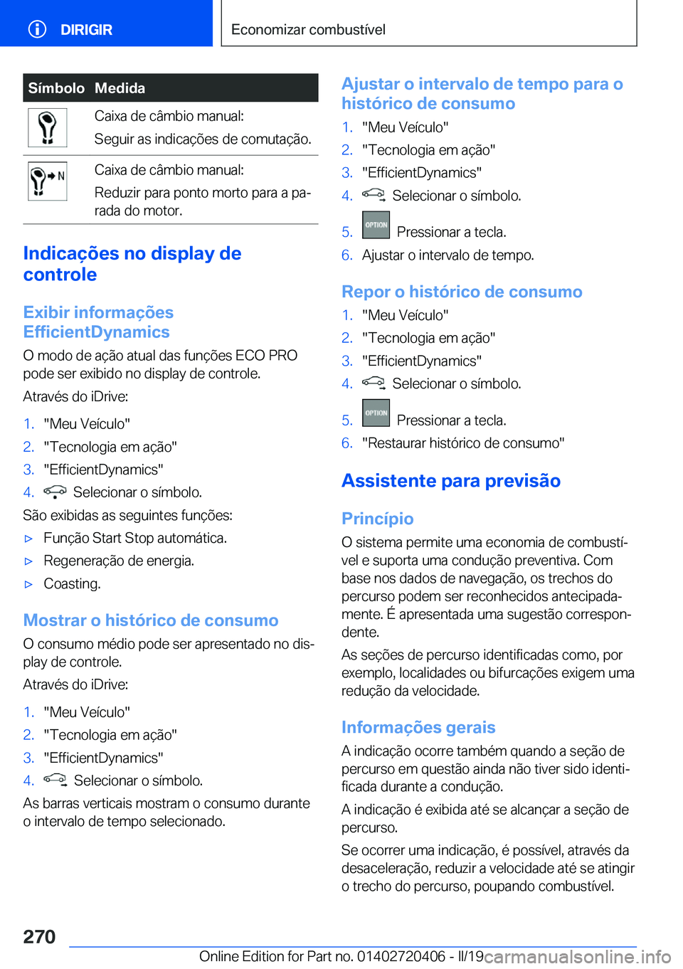 BMW X2 2019  Manual do condutor (in Portuguese) �S�