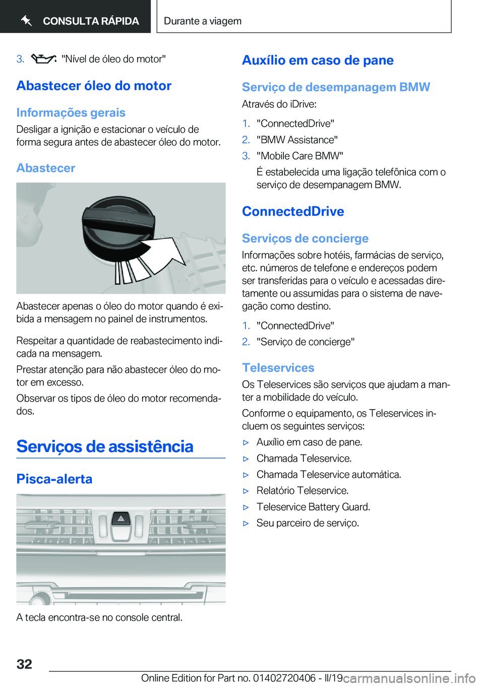 BMW X2 2019  Manual do condutor (in Portuguese) �3�.����N�