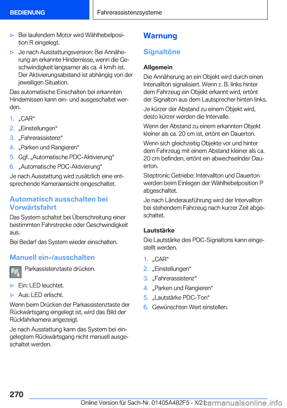 BMW X3 2022  Betriebsanleitungen (in German) x�B�e�i��l�a�u�f�e�n�d�e�m��M�o�t�o�r��w�i�r�d��W�