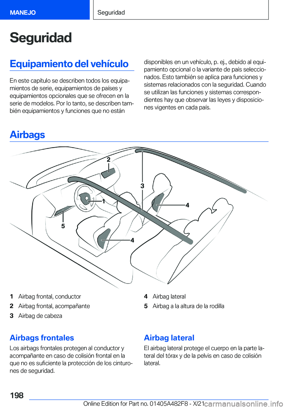 BMW X3 2022  Manuales de Empleo (in Spanish) �S�e�g�u�r�i�d�a�d�E�q�u�i�p�a�m�i�e�n�t�o��d�e�l��v�e�h�