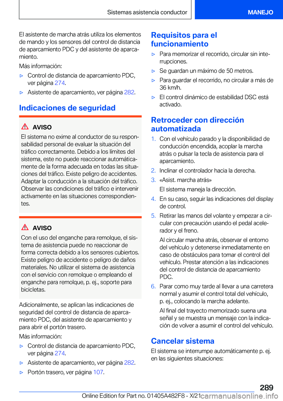 BMW X3 2022  Manuales de Empleo (in Spanish) �E�l��a�s�i�s�t�e�n�t�e��d�e��m�a�r�c�h�a��a�t�r�