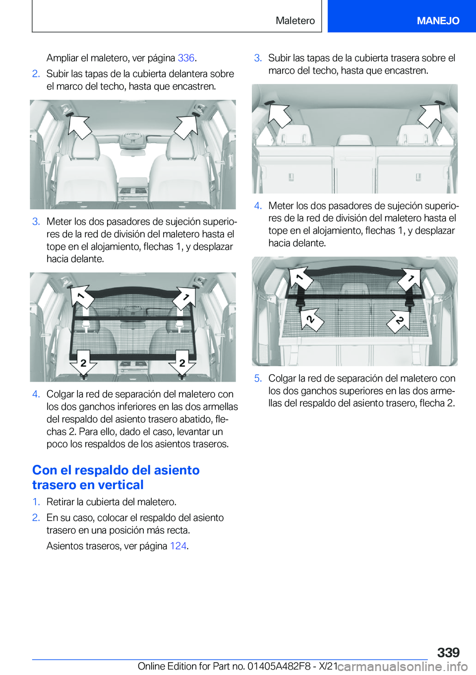 BMW X3 2022  Manuales de Empleo (in Spanish) �A�m�p�l�i�a�r��e�l��m�a�l�e�t�e�r�o�,��v�e�r��p�