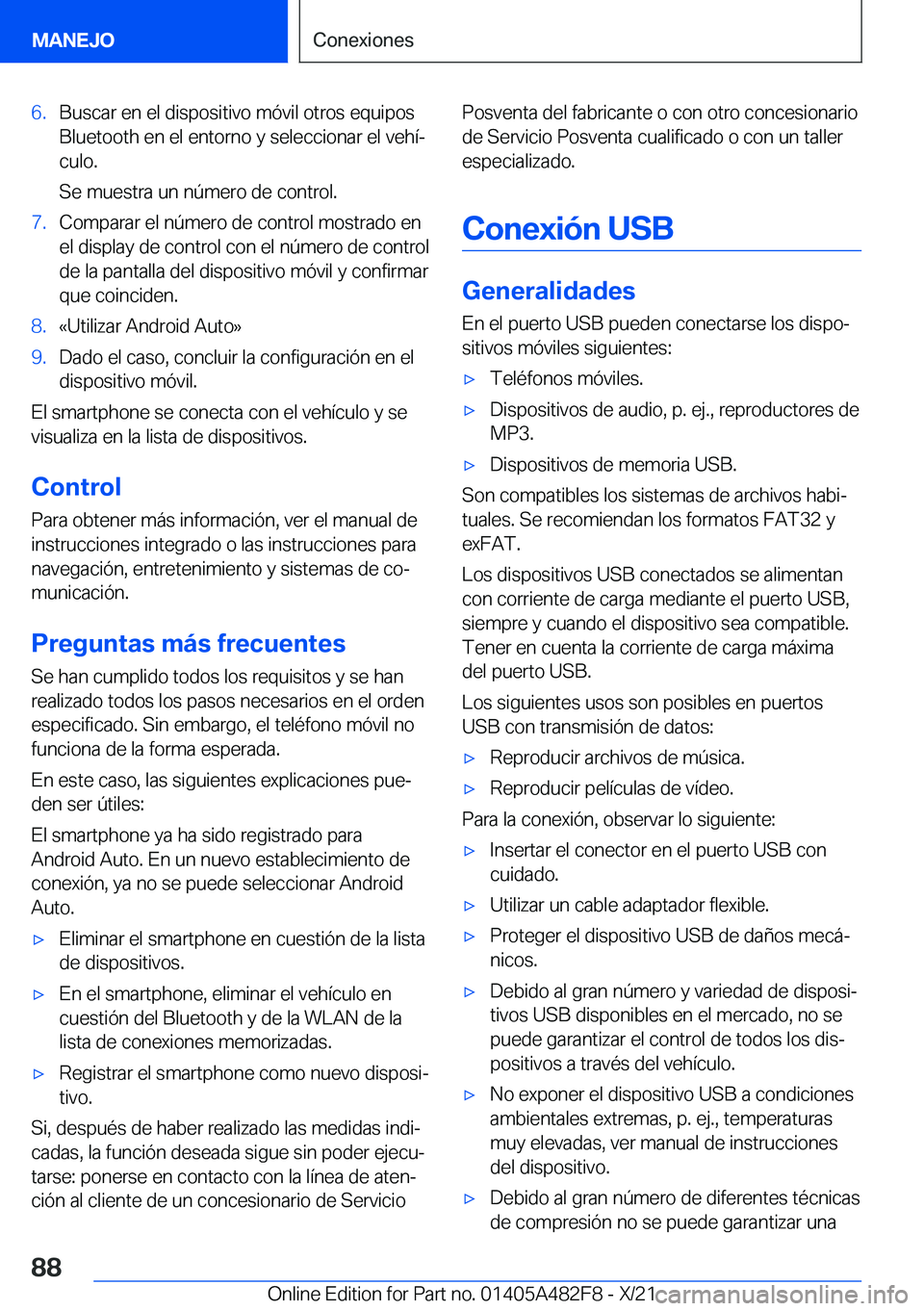 BMW X3 2022  Manuales de Empleo (in Spanish) �6�.�B�u�s�c�a�r��e�n��e�l��d�i�s�p�o�s�i�t�i�v�o��m�