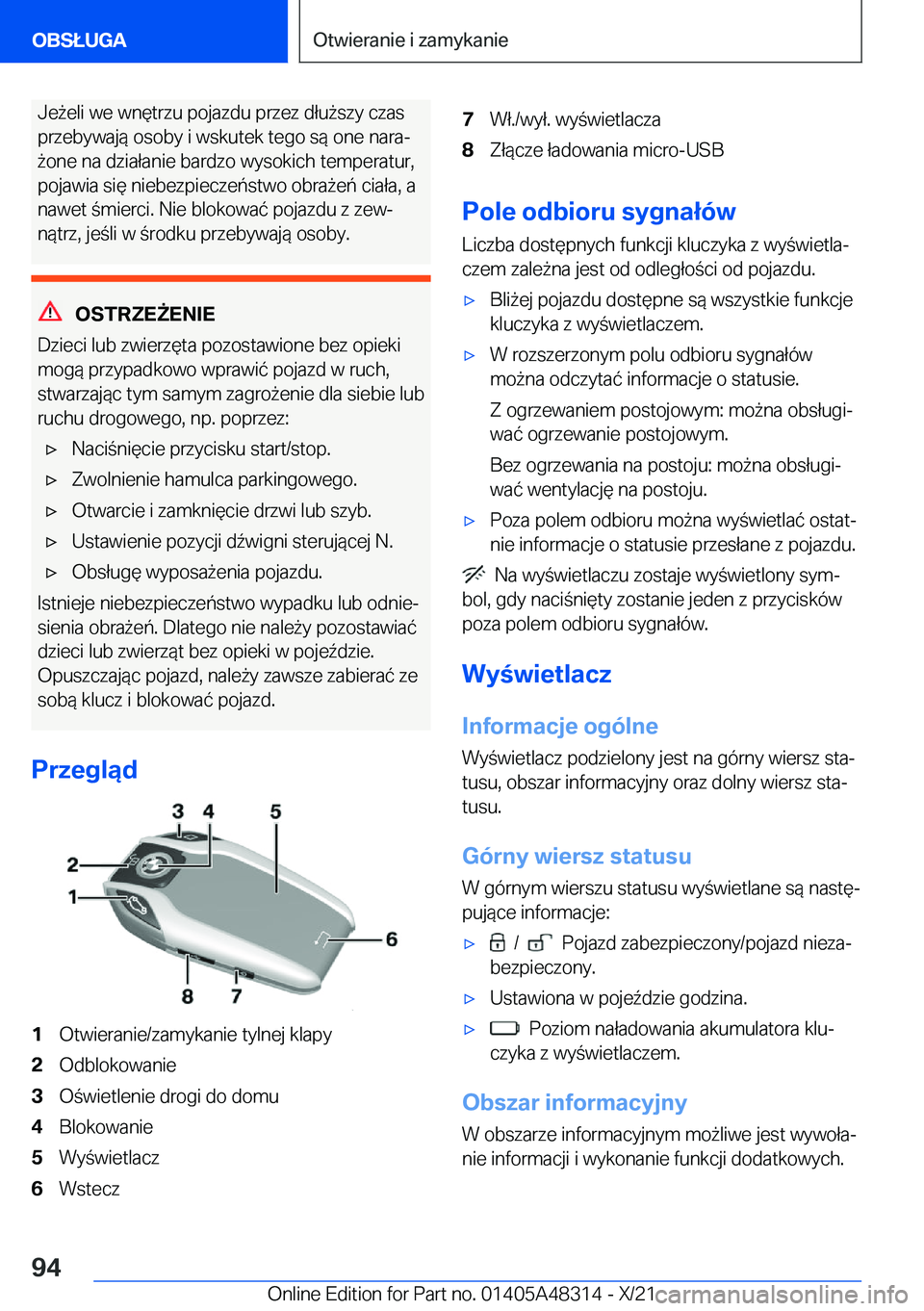 BMW X3 2022  Instrukcja obsługi (in Polish) �J�e9�e�l�i��w�e��w�n�