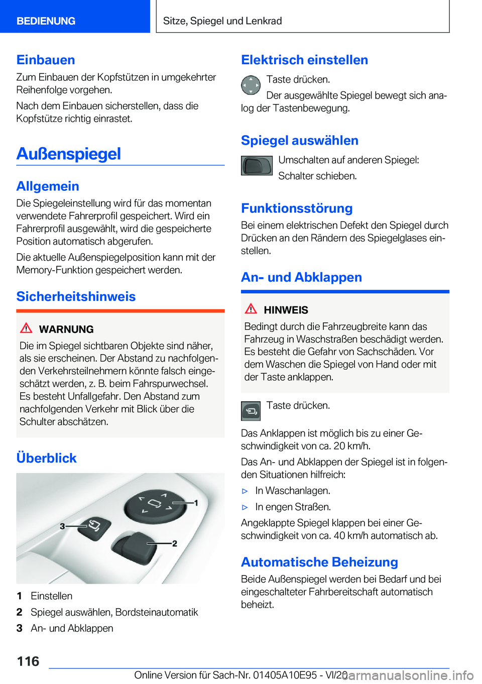 BMW X3 2021  Betriebsanleitungen (in German) �E�i�n�b�a�u�e�n�Z�u�m��E�i�n�b�a�u�e�n��d�e�r��K�o�p�f�s�t�