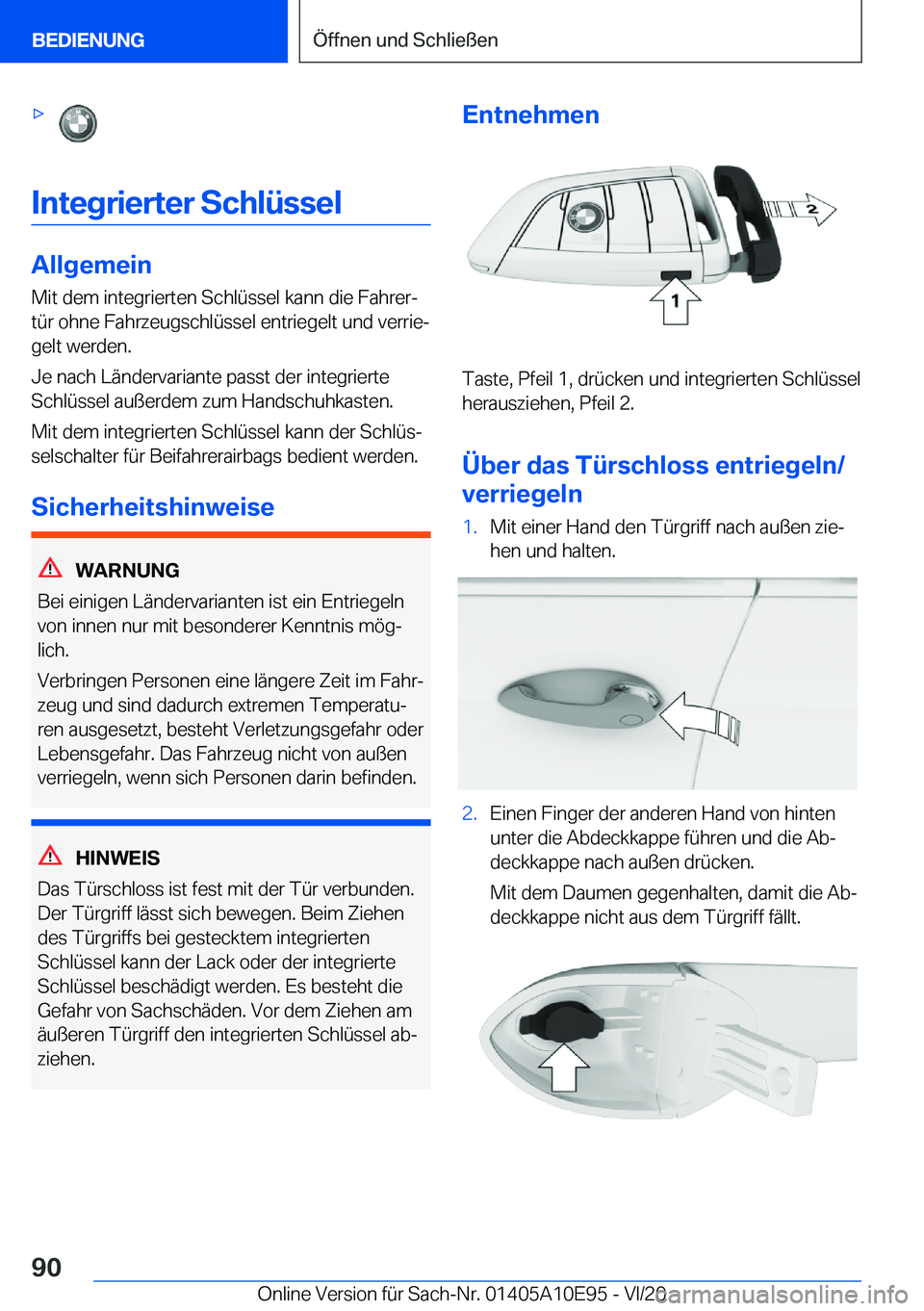 BMW X3 2021  Betriebsanleitungen (in German) x
�I�n�t�e�g�r�i�e�r�t�e�r��S�c�h�l�