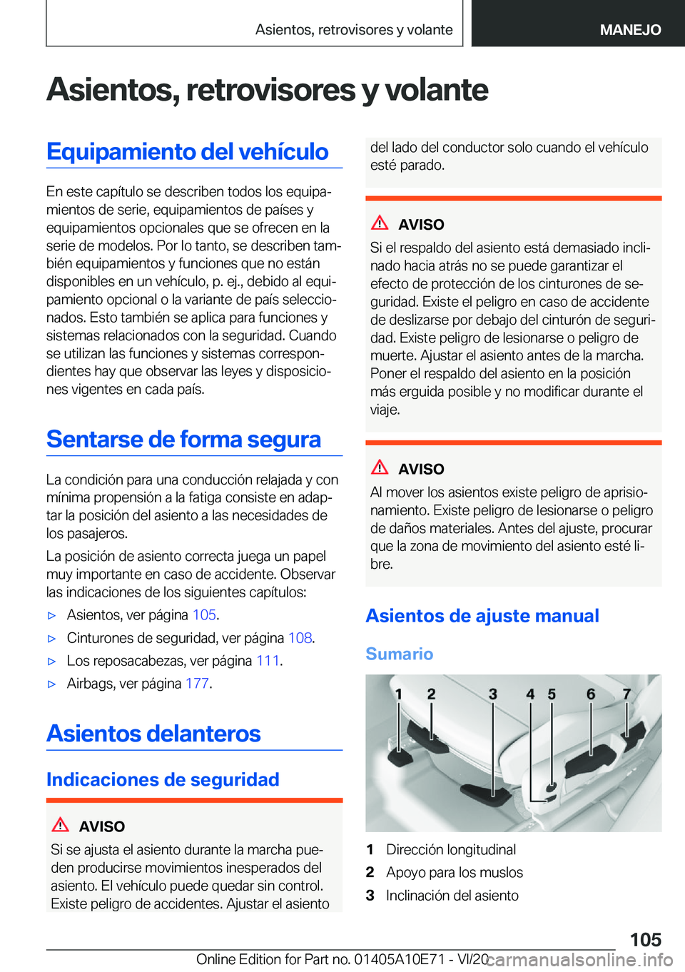 BMW X3 2021  Manuales de Empleo (in Spanish) �A�s�i�e�n�t�o�s�,��r�e�t�r�o�v�i�s�o�r�e�s��y��v�o�l�a�n�t�e�E�q�u�i�p�a�m�i�e�n�t�o��d�e�l��v�e�h�