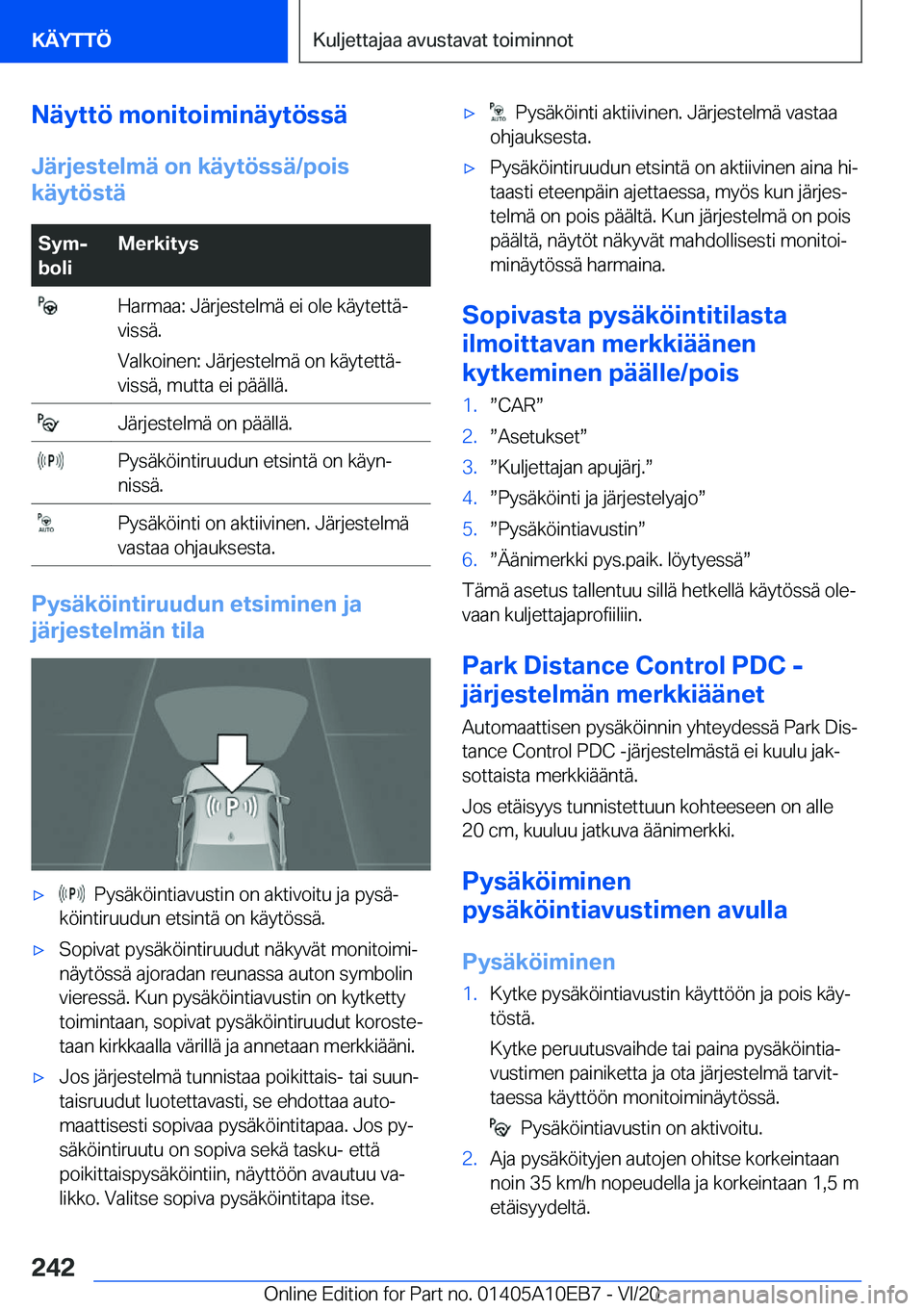 BMW X3 2021  Omistajan Käsikirja (in Finnish) �N�