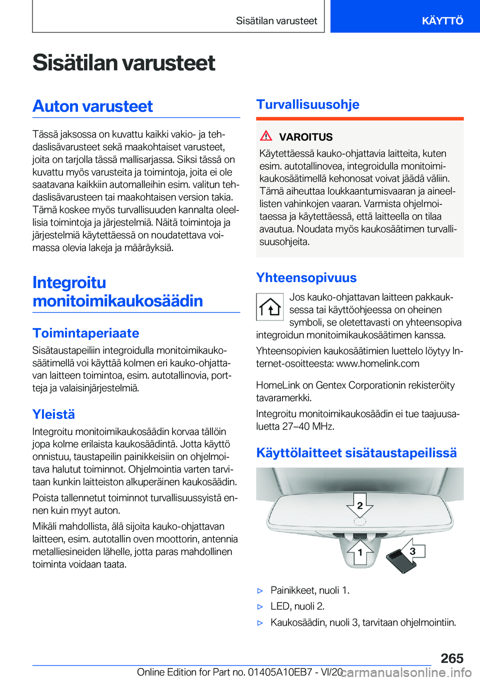 BMW X3 2021  Omistajan Käsikirja (in Finnish) �S�i�s�