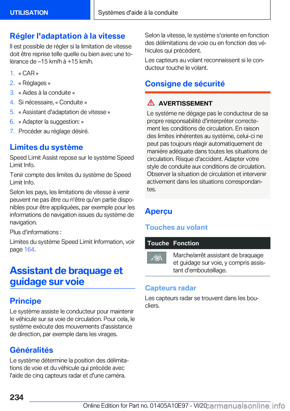BMW X3 2021  Notices Demploi (in French) �R�é�g�l�e�r��l�'�a�d�a�p�t�a�t�i�o�n��