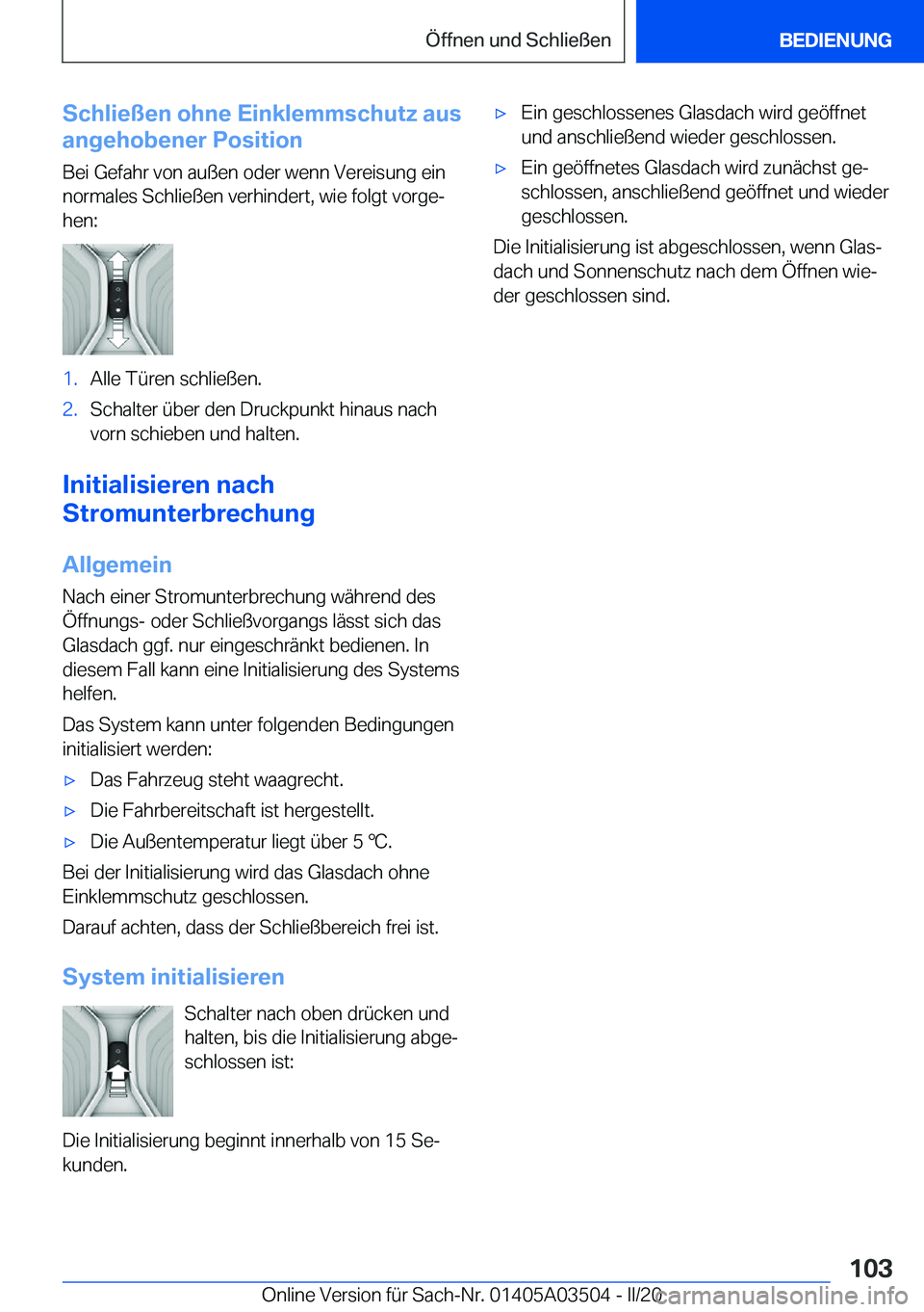 BMW X3 2020  Betriebsanleitungen (in German) �S�c�h�l�i�e�
