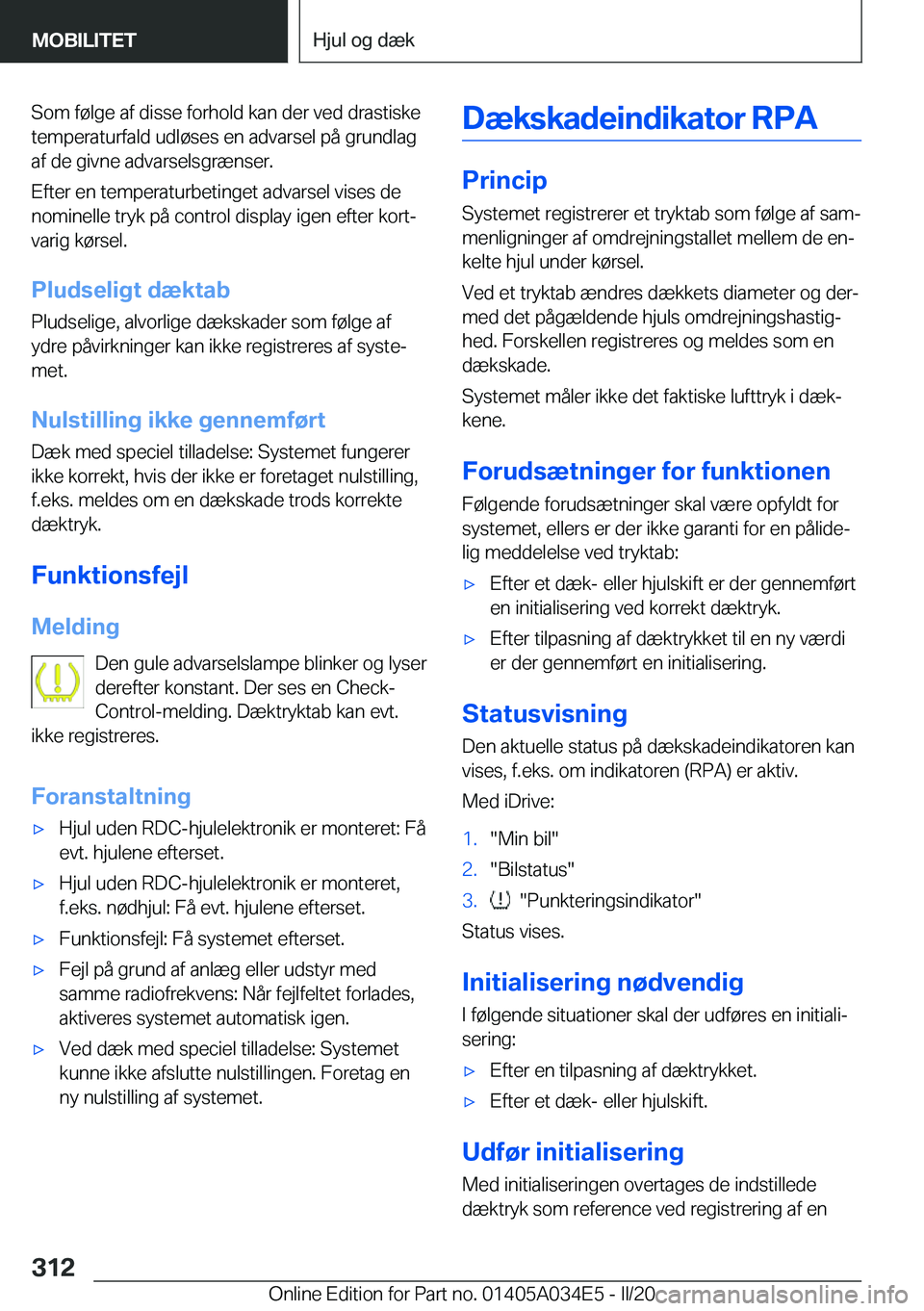 BMW X3 2020  InstruktionsbØger (in Danish) �S�o�m��f�