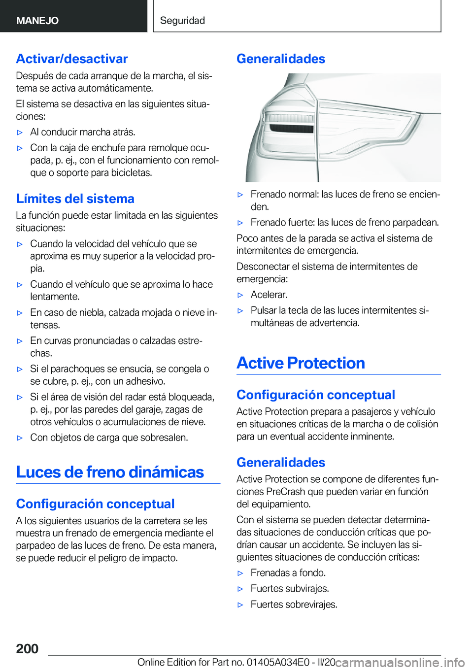 BMW X3 2020  Manuales de Empleo (in Spanish) �A�c�t�i�v�a�r�/�d�e�s�a�c�t�i�v�a�r
�D�e�s�p�u�