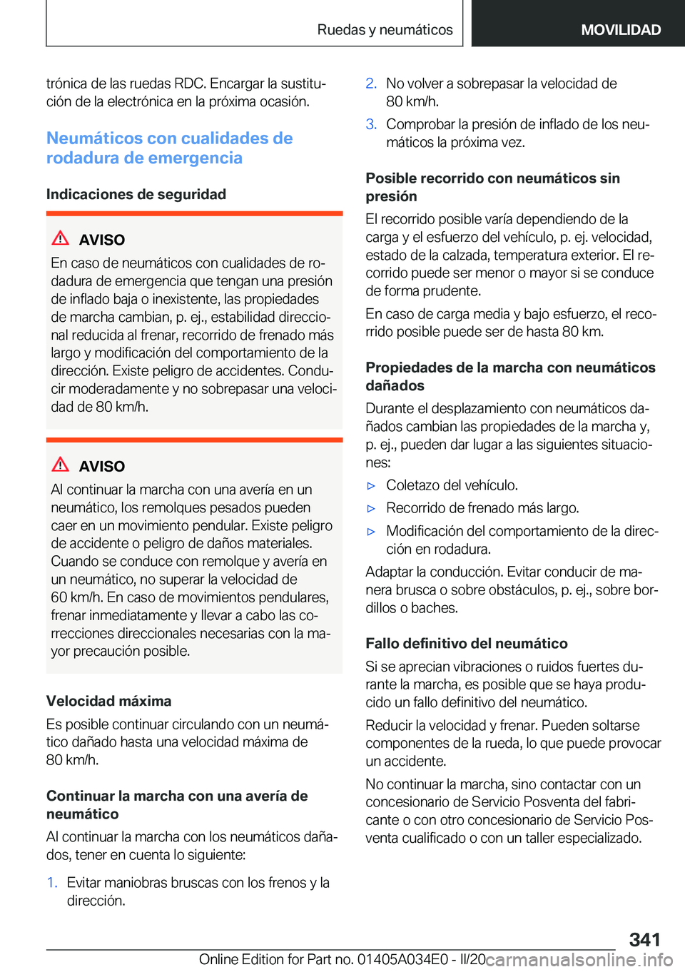 BMW X3 2020  Manuales de Empleo (in Spanish) �t�r�