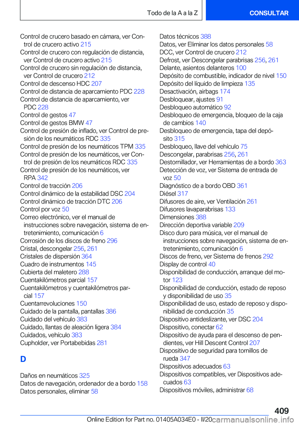 BMW X3 2020  Manuales de Empleo (in Spanish) �C�o�n�t�r�o�l��d�e��c�r�u�c�e�r�o��b�a�s�a�d�o��e�n��c�
