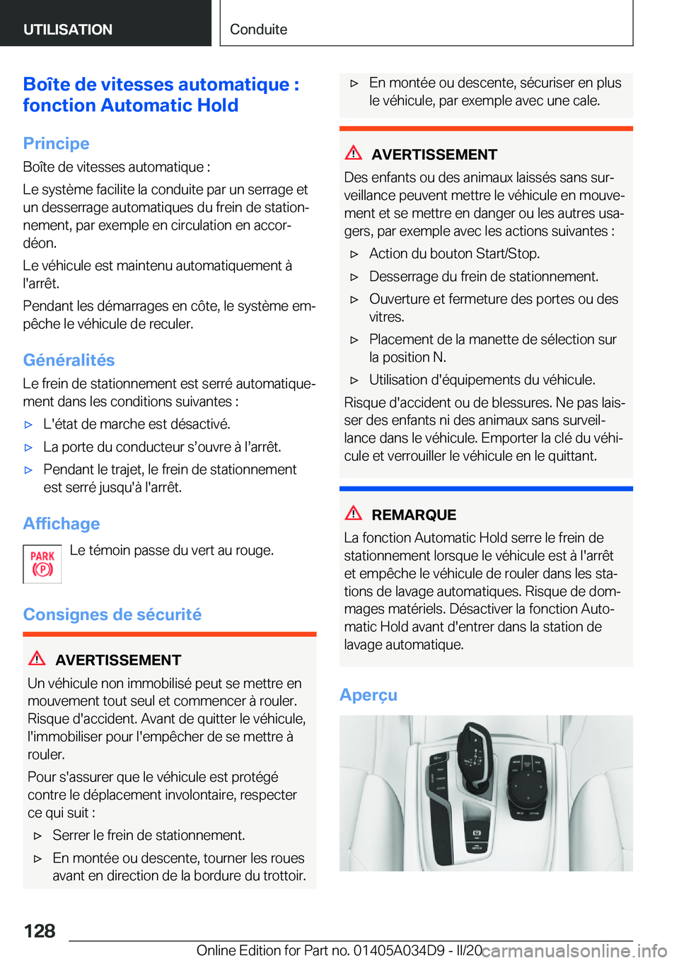 BMW X3 2020  Notices Demploi (in French) �B�o�