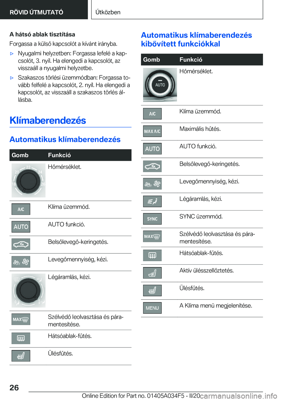 BMW X3 2020  Kezelési útmutató (in Hungarian) �A��h�