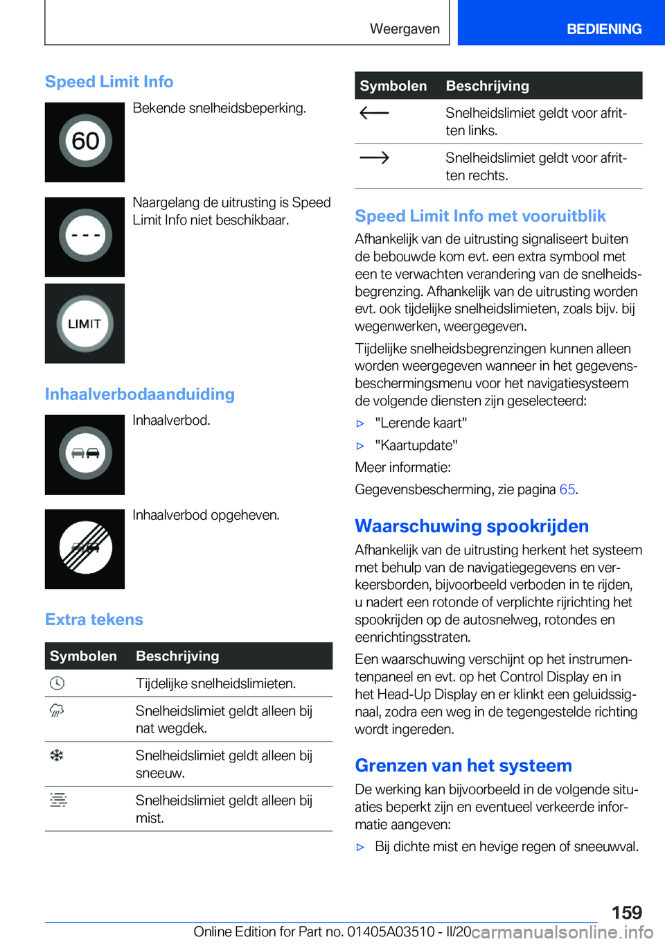 BMW X3 2020  Instructieboekjes (in Dutch) �S�p�e�e�d��L�i�m�i�t��I�n�f�o�B�e�k�e�n�d�e��s�n�e�l�h�e�i�d�s�b�e�p�e�r�k�i�n�g�.
�N�a�a�r�g�e�l�a�n�g��d�e��u�i�t�r�u�s�t�i�n�g��i�s��S�p�e�e�d
�L�i�m�i�t��I�n�f�o��n�i�e�t��b�e�s�c�h�i�k